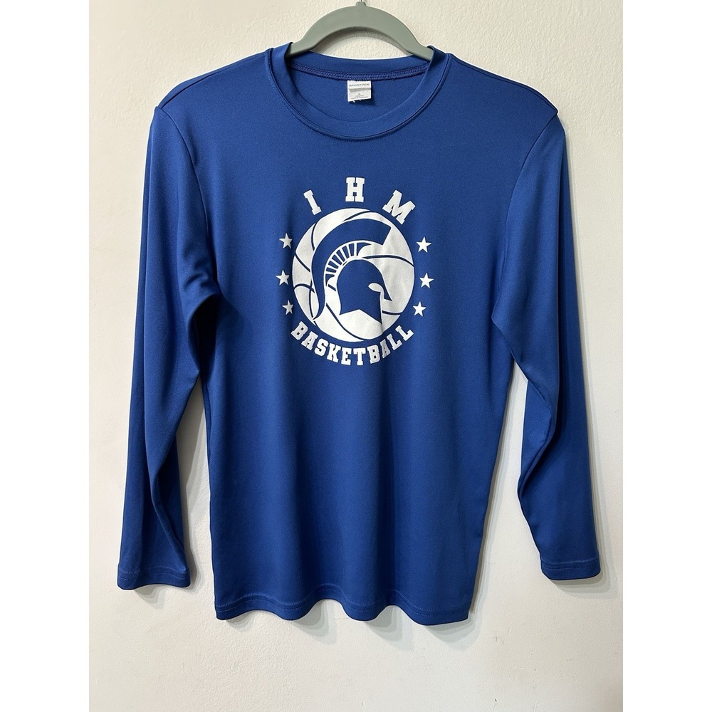 Sport-Tek Youth L Long Sleeve PosiCharge Competitor Tee Blue IHM Basketball